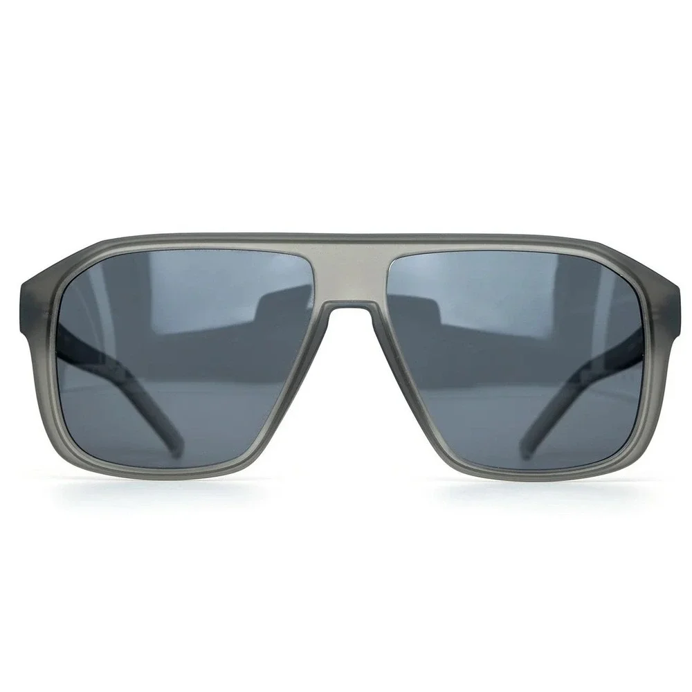 Womens Sunglasses Matte Translucent Grey Square Frame Fashion Designer Lentes
